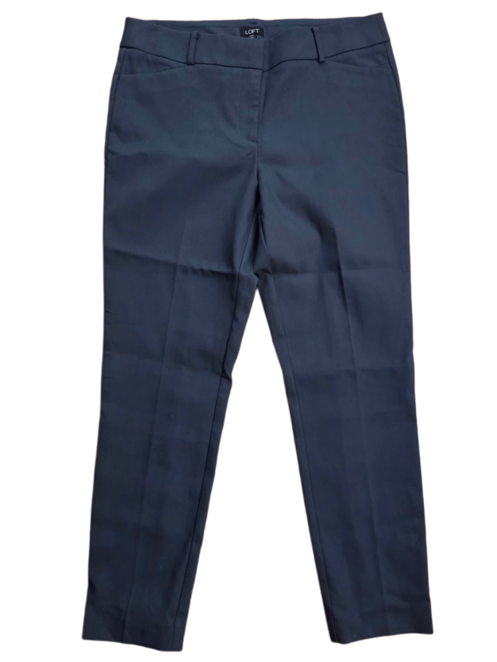 LOFT Navy Straight Ankle Dress Pants